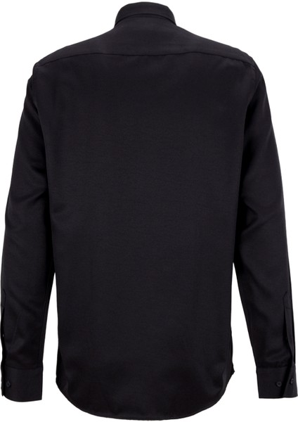 Regular Fit Gömlek Yaka Armürlü Siyah Erkek Gömlek Maydos-Y 400 modelleri