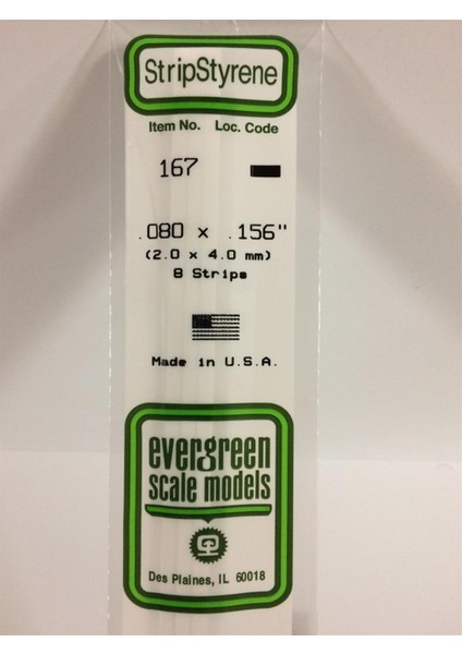 167 2,00*4,00*355 mm Köşeli Çubuk-8 Adet -Beyaz