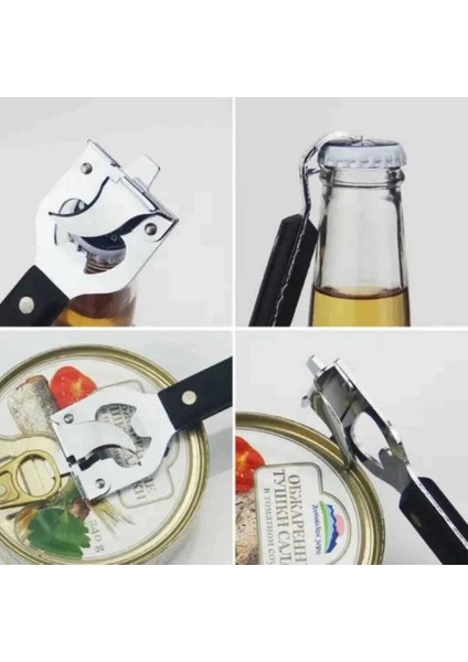 3’ü 1 Arada Konserve Açacağı – Şişe Açacağı ve Kapak Kaldıracı Paslanmaz Çelik 722236 modelleri