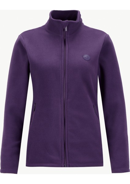 D5WL-SWT3303 Mor Dik Yaka Basic Düz Kadın Polar Sweatshırt