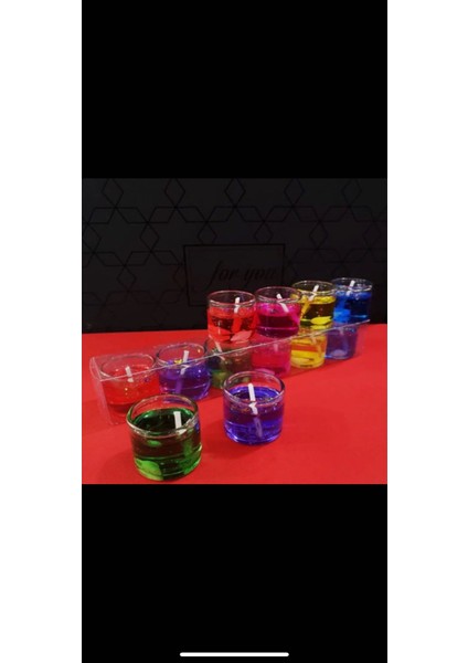 6'lı Jel Renkli Mum fırsatları