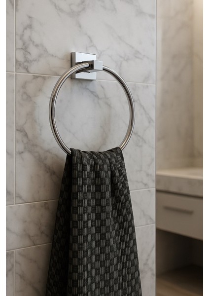 Krom Yuvarlak Halka Havlu Askılığı – Kare Topuzlu, Krom Kaplama, Dayanıklı Metal Askı (Yapıştır/vidala) indirimleri
