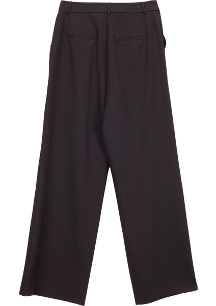 Normal Bel Geniş Fit Siyah Kadın Pantolon F5WL-PNT0067 modelleri