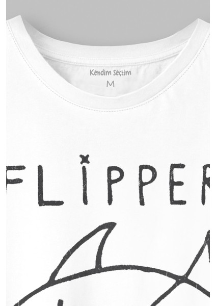 Kurt Cobain Flipper T-Shirt Nirvana Grunge Rock Punk Baskılı Beyaz Tişört Unisex modelleri