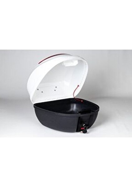 Motosiklet Arka Çanta 32LT Beyaz Reflektörlü Kolay Kilit Sistemi ile fırsatları