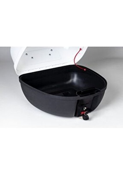 Motosiklet Arka Çanta 32LT Beyaz Reflektörlü Kolay Kilit Sistemi ile indirimleri