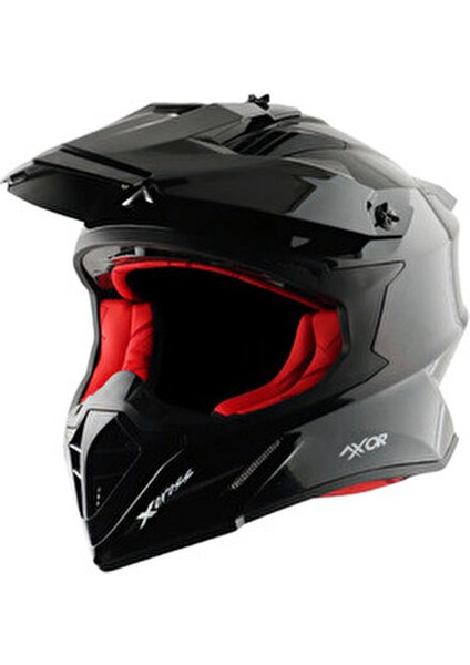 X-Cross Dual Vısor Kask Su Geçirmez Logolu Tasarım 1 Adet Konforlu Sürüş İçin