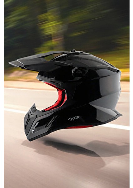 X-Cross Dual Vısor Kask Su Geçirmez Logolu Tasarım 1 Adet Konforlu Sürüş İçin