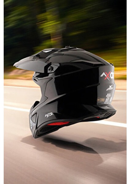 X-Cross Dual Vısor Kask Su Geçirmez Logolu Tasarım 1 Adet Konforlu Sürüş İçin