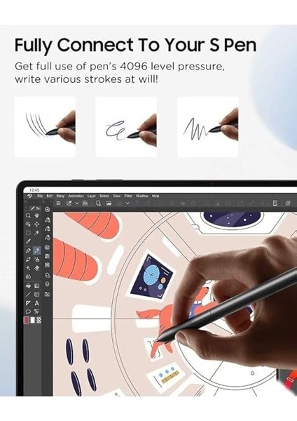 Samsung Galaxy Tab Ile Uyumlu S7/s9/s8+/s9 Ultra /NOTE10/NOTE10+/NOTE20 Kalem Ucu 5li Paket modelleri