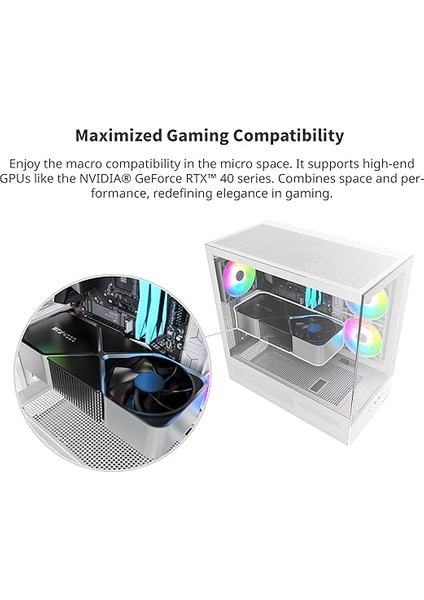 Xr, Atx Mid-Tower Pc Oyun Kasası, 3 x 120MM Argb Pwm Fanlar Önceden Yüklenmiş, Tam Görünüm Çift Temperli Cam Panel, Ahşap Tahıl Tasarım G/ç Arabirimi, 4090 Gpu'yu Destekleyin, 360MM Radyatör indirimleri