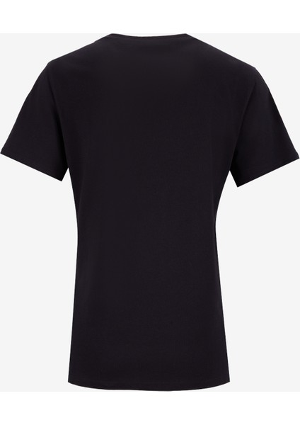 Bisiklet Yaka Taşlı Siyah Kadın T-Shirt F5WL-TST0237 modelleri