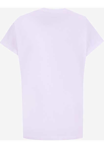 Bisiklet Yaka Taşlı Beyaz Kadın T-Shirt F5WL-TST0249 modelleri