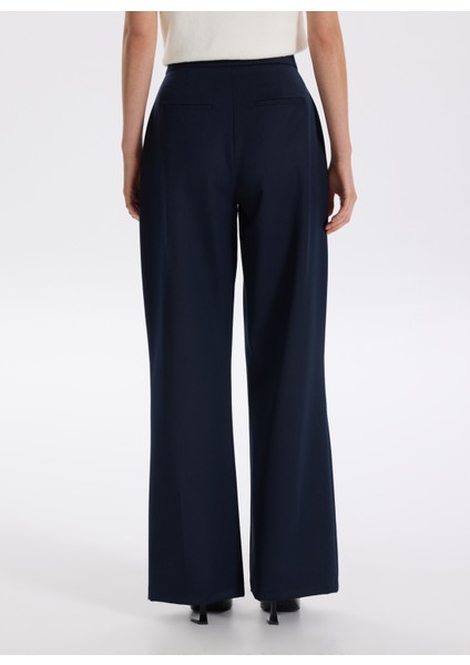 Normal Bel Geniş Fit Lacivert Kadın Pantolon F5WL-PNT0144 indirimleri