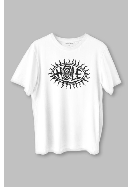 Hole Nirvana Kurt Cobain Tişört Grunge Rock Punk Baskılı Beyaz Unisex T-Shirt