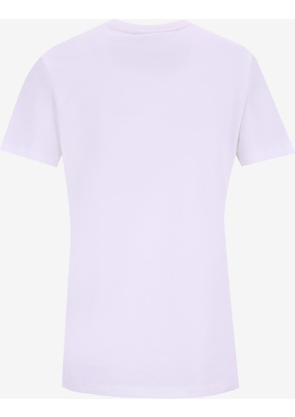 Bisiklet Yaka Baskılı Beyaz Kadın T-Shirt F5WL-TST0244 modelleri