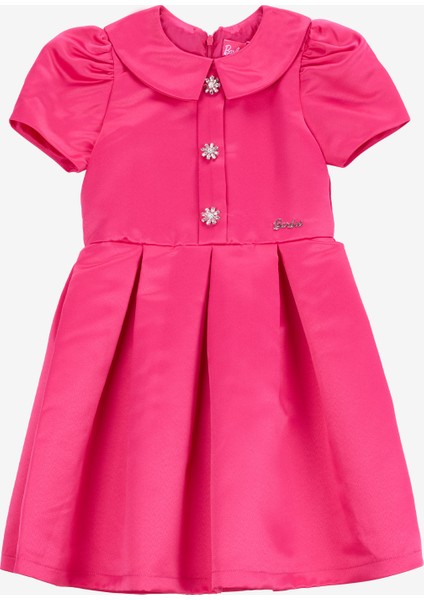 Düz Pembe Kız Çocuk Abiye Elbise BRB5WG-ELB6089