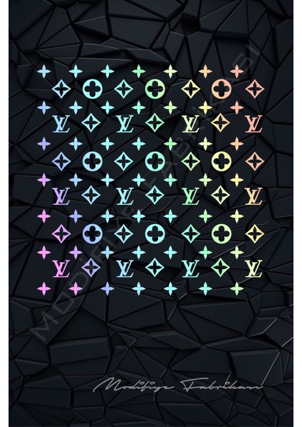 Lv Desen Kaplama Sticker - Araba -Motor - Kask - Hologram - 25X25 cm fiyatları