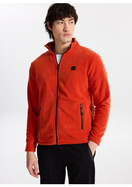 D5WM-SWT3301 Kiremit Dik Yaka Basic Düz Erkek Polar Sweatshırt fırsatları
