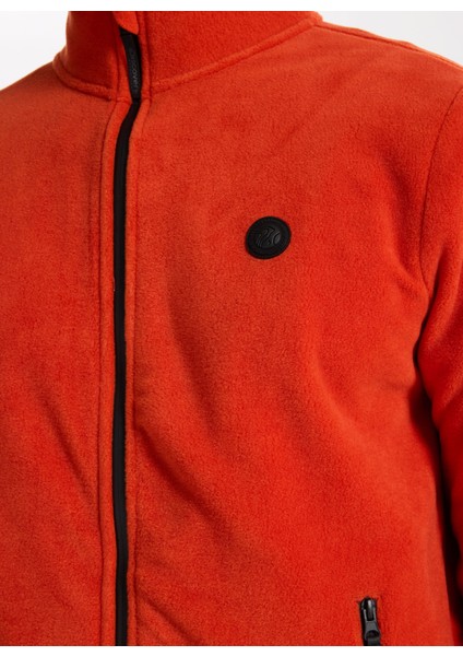 D5WM-SWT3301 Kiremit Dik Yaka Basic Düz Erkek Polar Sweatshırt indirimleri