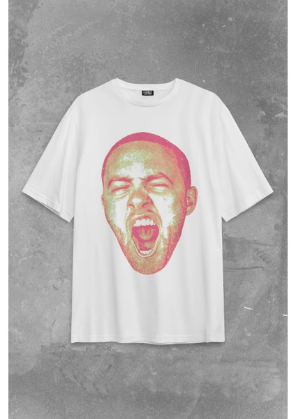 Mac Miller T-Shirt Rap Hip Hop Kafa Baskılı Beyaz Oversize Tişört