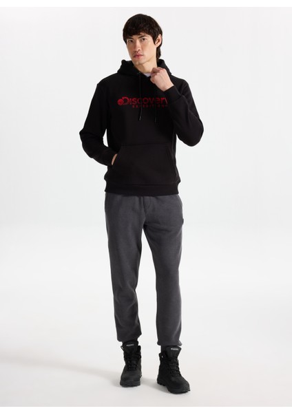 D5WM-EA3942 Antrasit Melanj Relaxed Düz Erkek Eşofman Altı