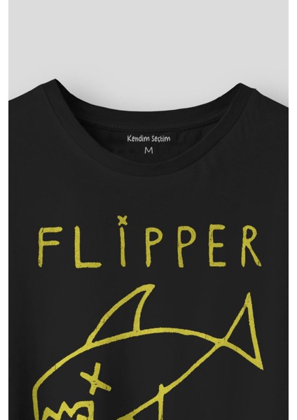 Kurt Cobain Flipper T-Shirt Nirvana Grunge Rock Punk Baskılı Siyah Tişört Unisex fiyatları