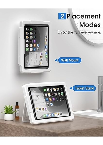 Duş iPad Tutucu, Su Geçirmez, 480° Dönebilir, Geri Çekilebilir Ayarlanabilir, 11 Inç'e Kadar Duvara Monte Edilebilir, Banyo Küveti Için Duş Tableti Tutucu, 2 Yapıştırıcı, Ipad, iPad Pro 11, fiyatları