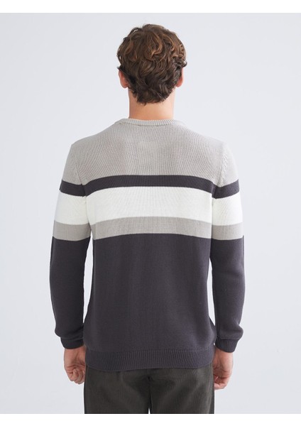 Yeni Sezon Bisiklet Yaka Uzun Kollu Renk Bloklu Erkek Triko Kazak fırsatları