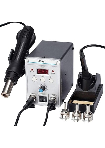 Hava Üflemeli 700W Havya Istasyonu 8586 2 In1 Lehim Makinesi ve Hava Tabancası