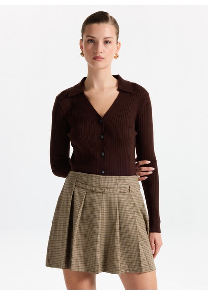 Kahve Kadın Hırka F3WL-HRK1 modelleri