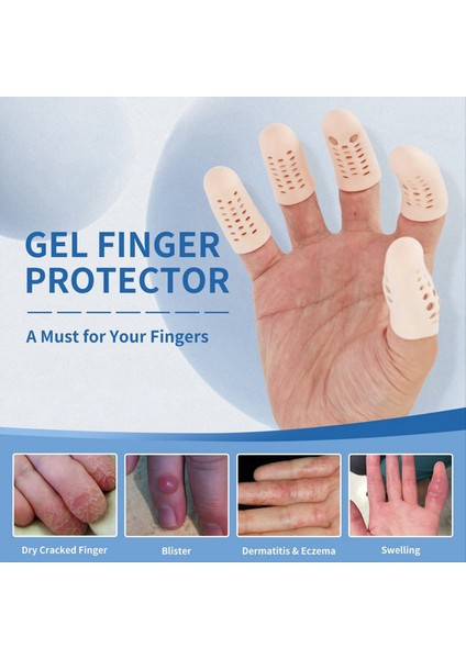 16PCS Silikon Parmak Koruyucular Nefes Alabilen Parmak Kapakları Parmak Uçları Kapakları Parmak Kolları Için Parmak Kolu Desteği (Yurt Dışından) indirimleri