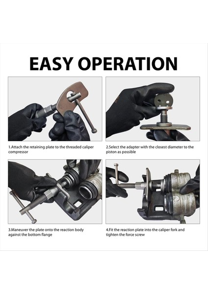 22PCS Disk Fren Kaliperi Pres Tool Kit Piston Kaliper Kompresör Alet Fren Paketini Replac Sıfırlama (Yurt Dışından) fırsatları