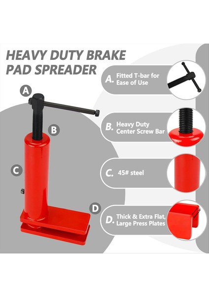 Evrensel Fren Kaliper Aracı Çok Pistonlu Fren Piston Kompresör Aracı Için Ağır Hizmet Fren Kaliper Serperli Aracı Kırmızı (Yurt Dışından) fırsatları