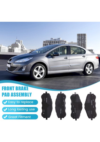 1set/4pcs Araba Ön Fren Balataları Assy Kaliperler Fren Balataları 1612886480 Peugeot 308 408 Ön Fren Diskleri Bloğu (Yurt Dışından) fırsatları