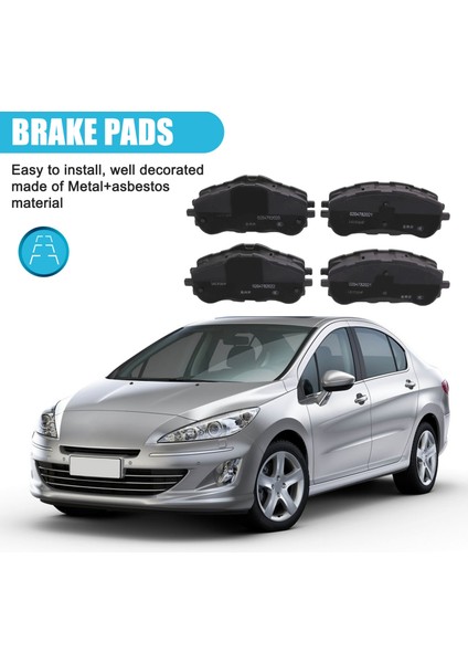 1set/4pcs Araba Ön Fren Balataları Assy Kaliperler Fren Balataları 1612886480 Peugeot 308 408 Ön Fren Diskleri Bloğu (Yurt Dışından) indirimleri