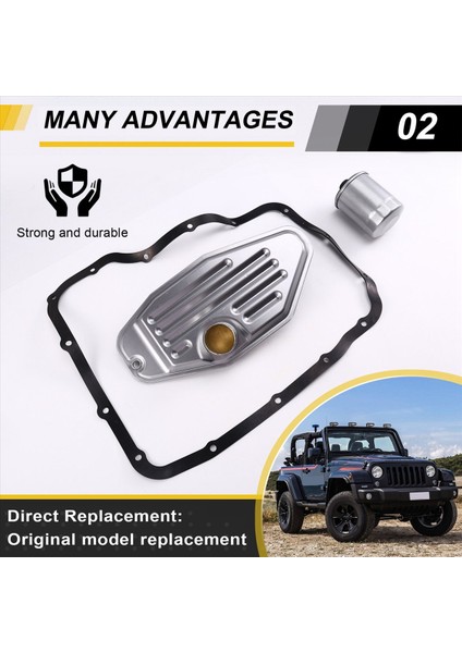 545RFE 68RFE 5015267AC 4800029AA Şanzıman Filtre Kiti Jeep Wrangler Kj Için Uygun (Yurt Dışından) indirimleri
