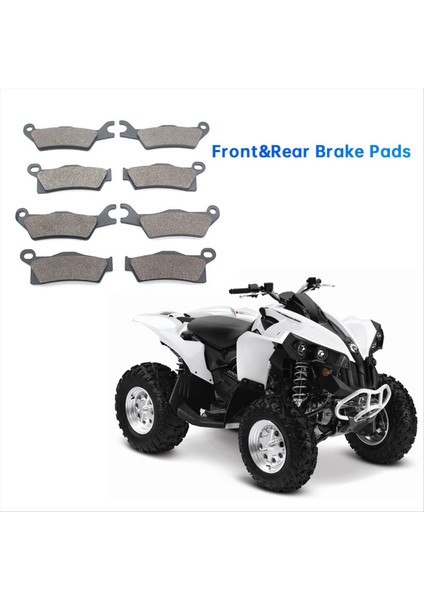 8pcs Renegade Için Ön ve Arka Fren Balataları 500 800 1000 (Std / Efı) 12-15 Outlander Renegade Motosiklet Kaliper Fren Bloğu (Yurt Dışından) fiyatları