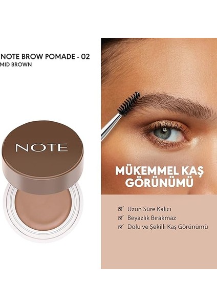 Brow Pomade 02 Mid Brown Kalıcı Kaş Pomadı fiyatları