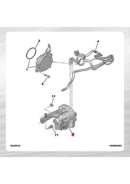 Peugeot 3008 Için Araba Freni Vakum Tankı Vakum Pompası 508 408 Rcz 1 6t Citroen C3/4/5/6 Ds 9806241980 454609 (Yurt Dışından) fırsatları