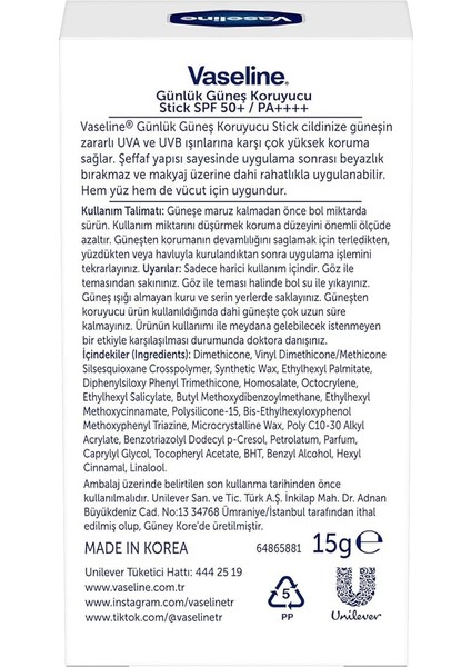 Günlük Güneş Koruyucu Stick Spf 50+ 15G fırsatları