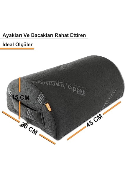 Bambu Serisi | Masa Altı Ayaklık Yastık | Siyah Renk indirimleri