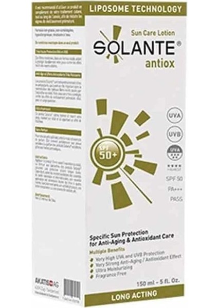 150ML Antiox SPF50 1 Paket fiyatları