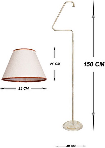 Aydınlatma Lambader Üçgen Krem Sarı Patine Krem indirimleri