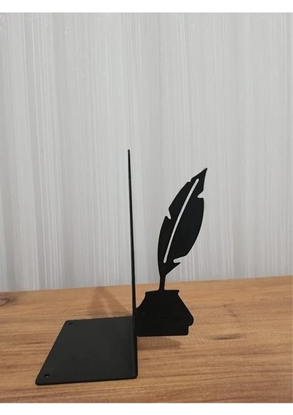 Dekoratif Divit ve Gaz Lambası Desenli Metal Kitap Tutucu 2'li Paket indirimleri