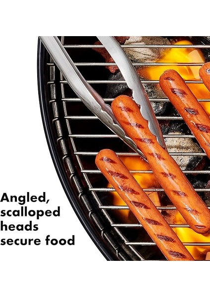 Good Grips Paslanmaz Çelik Uzun Barbekü Maşası, Dahili Şişe Açacaklı 47,5 cm - Sosis, Sebze ve Daha Fazlası Için modelleri