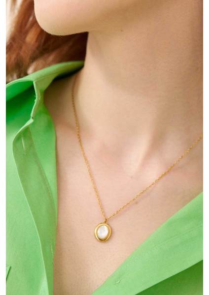 Sedef Taşlı Kolye Standart Renk K2486317_089 fırsatları