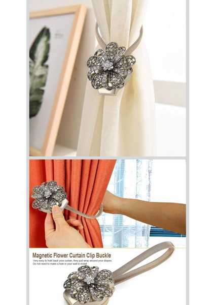 Majestik Dekoratif Mıknatıslı Perde Tutucu MG-403 Col-12 modelleri