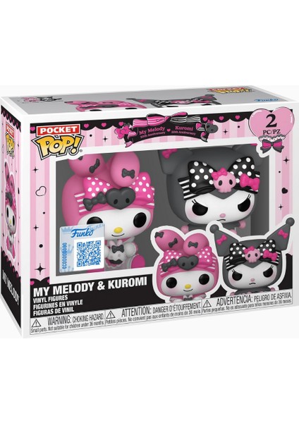 Pocket Pop! Hello Kitty ve Kuromi Figür, 20. K/mystery Mini 2'li Paket