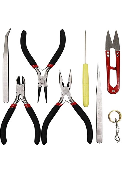 Takı Pense Seti Kuyumcu Yapımı Pense Seti Iğne Burun Pense Yuvarlak Burun Pense Tel Kesici Pense Takı Yapımı Malzemeleri Tel Sarma Kesme Dıy El Sanatları Araçları